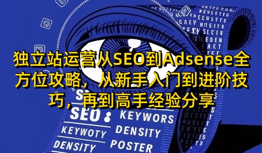 独立站运营从SEO到Adsense全方位攻略，从新手入门到进阶技巧，再到高手经验分享-网赚联盟