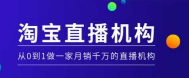 淘宝直播运营实操课【MCN机构】，从0到1做一家月销千万的直播机构-网赚联盟