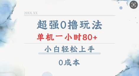 超强0撸玩法 录录数据 单机 一小时轻松80+ 小白轻松上手 简单0成本【仅揭秘】-网赚联盟