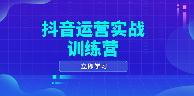 抖音运营实战训练营，0-1打造短视频爆款，涵盖拍摄剪辑、运营推广等全过程-网赚联盟