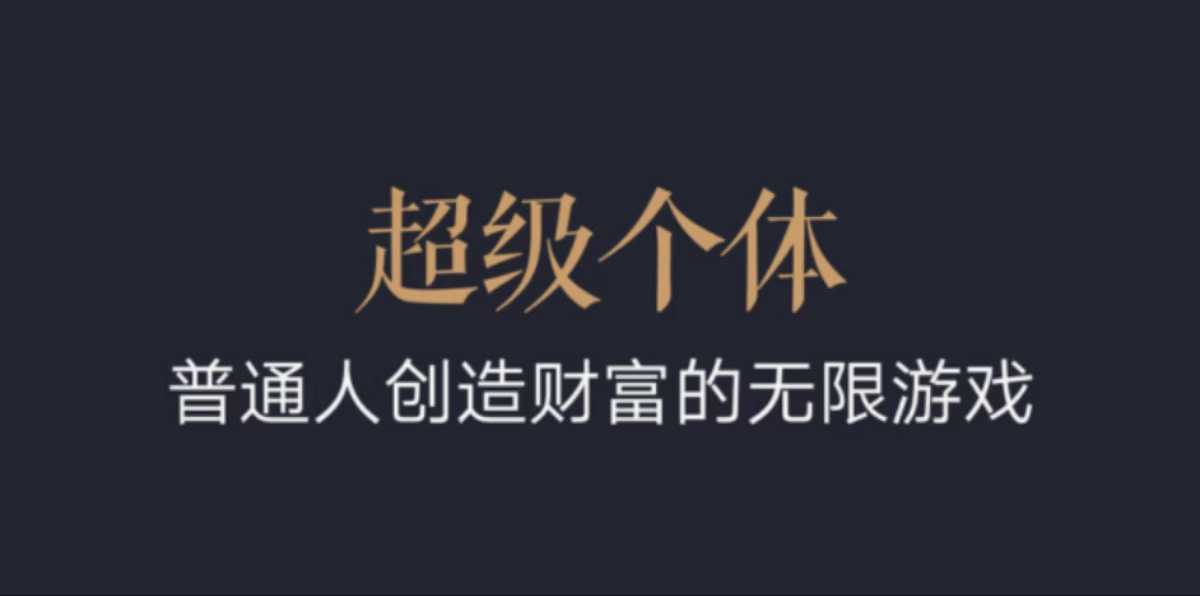 超级个体：2024-2025翻盘指南，普通人创造财富的无限游戏-网赚联盟