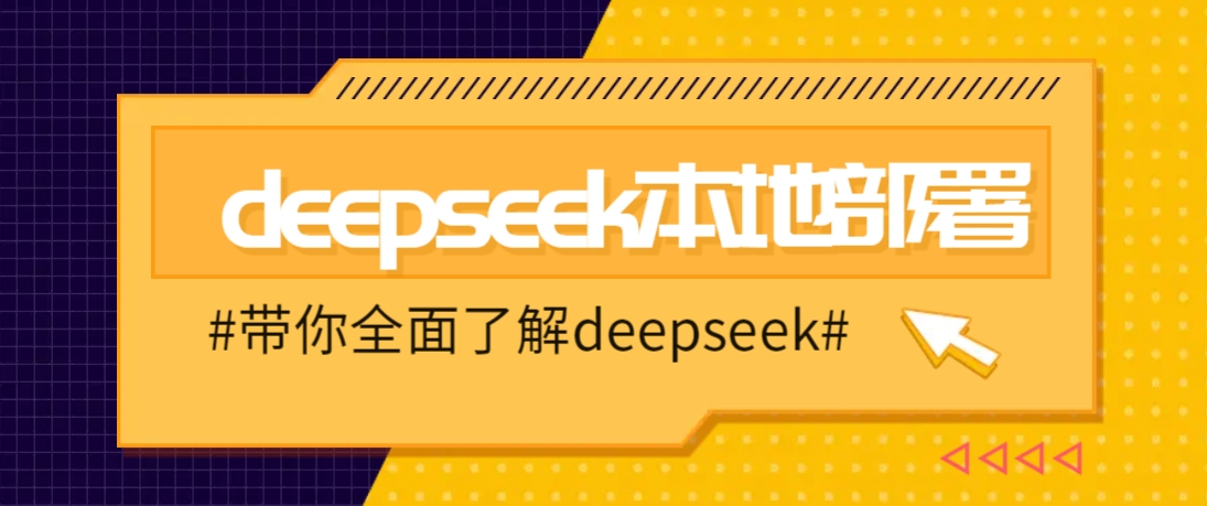 DeepSeek本地部署详细教程，轻松将deepseek部署到你的电脑上-网赚联盟