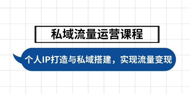 私域流量运营课程，个人IP打造与私域搭建，助力学员实现流量变现2-网赚联盟