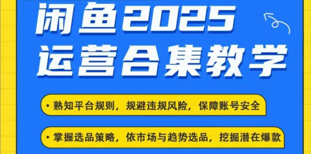2025闲鱼电商运营全集，2025最新咸鱼玩法-网赚联盟