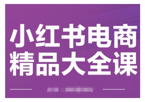 小红书电商精品大全课，快速掌握小红书运营技巧，实现精准引流与爆单目标，轻松玩转小红书电商(更新2月)-网赚联盟