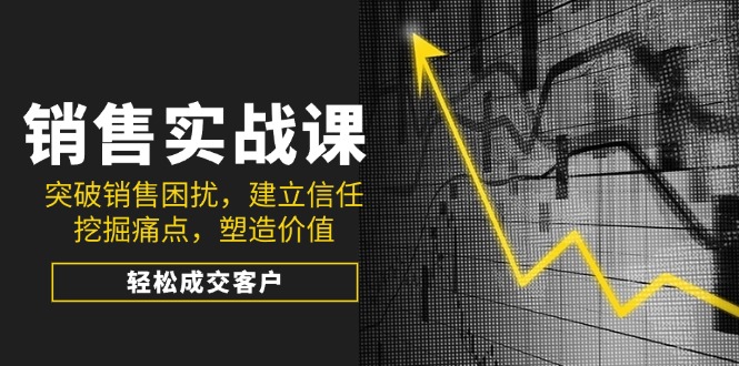 销售实战课，突破销售困扰，建立信任，挖掘痛点，塑造价值，轻松成交客户-网赚联盟