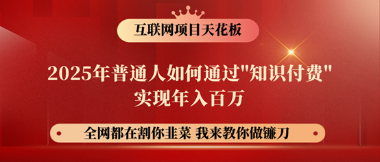 镰刀训练营超级IP合伙人，25年普通人如何通过“知识付费”年入百万！-网赚联盟