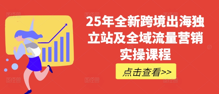 25年全新跨境出海独立站及全域流量营销实操课程，跨境电商独立站TIKTOK全域营销普货特货玩法大全-网赚联盟