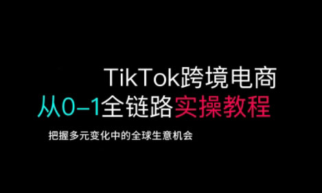 TikTok跨境电商从0-1全链路全方位实操教程，把握多元变化中的全球生意机会-网赚联盟