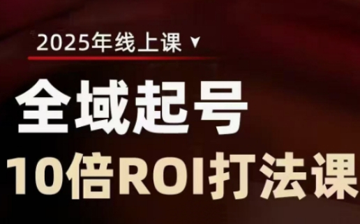 2025全域起号10倍ROI打法课，助你提升直播间的投资回报率-网赚联盟