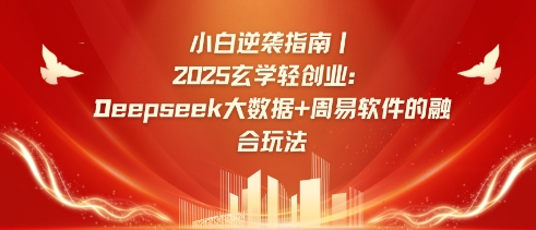 小白逆袭指南，2025玄学轻创业：Deepseek大数据+周易算法的融合玩法-网赚联盟