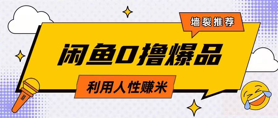 咸鱼0撸玩法利用人性售卖商品达到日挣2张的效果-网赚联盟