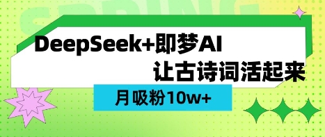 用DeepSeek做AI 古诗词视频，涨粉 10W+(保姆级教程)-网赚联盟