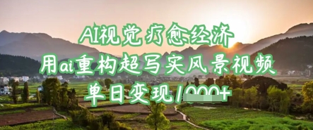 AI视觉疗愈经济：用ai重构超写实风景视频，单日变现多张-网赚联盟