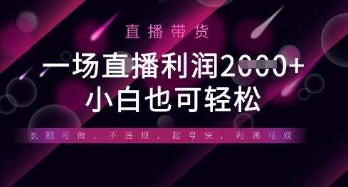 半无人直播带货，一场利润数张，适合所有平台玩法，小白也可轻松-网赚联盟