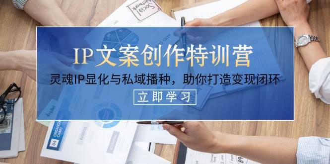 IP文案创作特训营，灵魂IP显化与私域播种，助你打造变现闭环(14节课)-网赚联盟