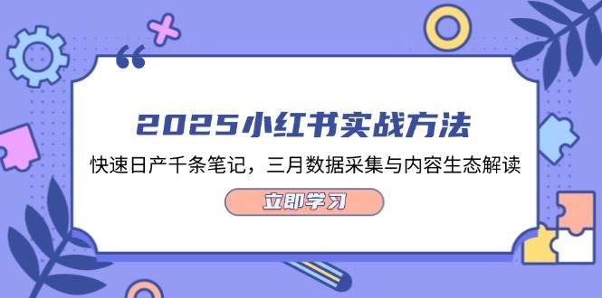 2025小红书实战方法，快速日产千条笔记，三月数据采集与内容生态解读-网赚联盟