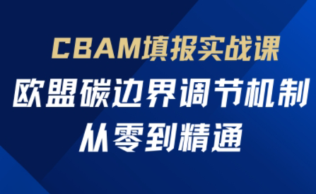 欧盟CBAM填报实战从零到精通-网赚联盟
