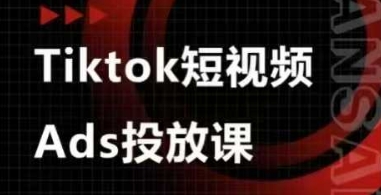 Ads视频投放课，tiktok短视频广告投放课-网赚联盟