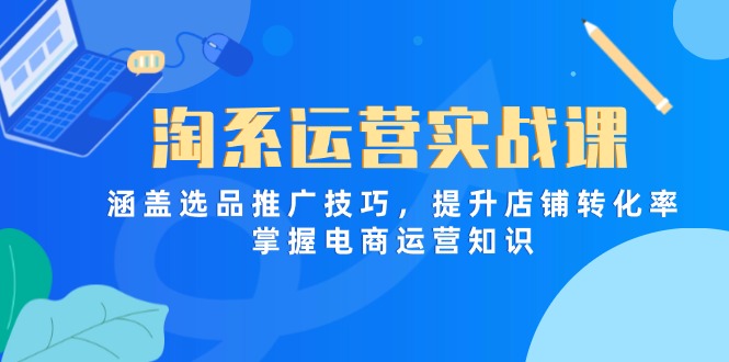淘系运营实战课，涵盖选品推广技巧，提升店铺转化率，掌握电商运营知识-网赚联盟