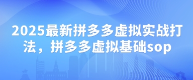 2025最新拼多多虚拟实战打法，拼多多虚拟基础sop-网赚联盟