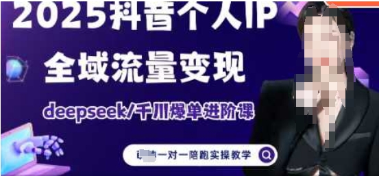 2025个人IP短视频带货(进阶版)全域流量变现，deepseek千川爆单进阶课-网赚联盟