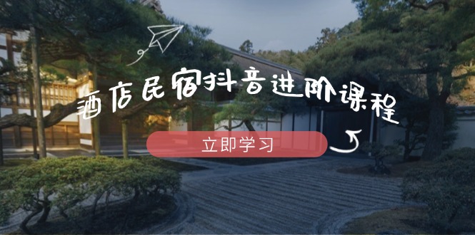 酒店民宿抖音进阶课程，掌握流量渠道与推流逻辑，打造爆款内容-网赚联盟