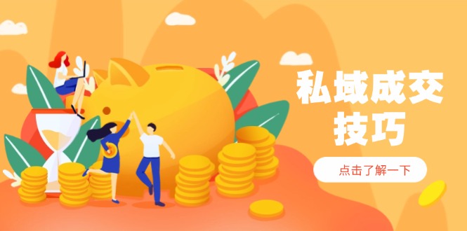 私域成交技巧，帮你从入门到精通，破解四大痛点，快速变现，轻松收钱-网赚联盟