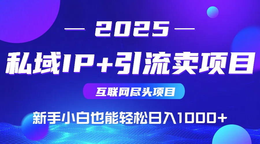 私域IP+卖项目，普通人小白也能轻松实现日入1000+-网赚联盟