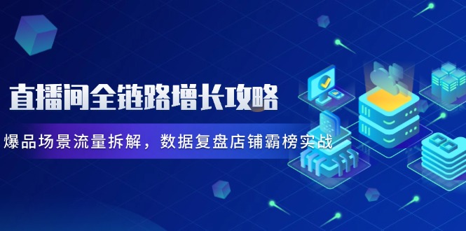 直播间全链路增长攻略，爆品场景流量拆解，数据复盘店铺霸榜实战-网赚联盟