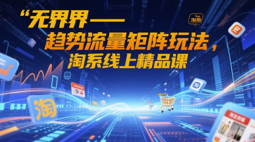 无界-趋势流量矩阵玩法，淘系线上精品课-网赚联盟