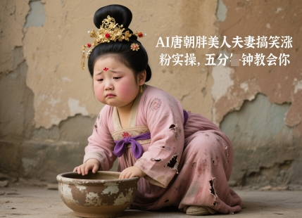 AI唐朝胖美人夫妻搞笑涨粉实操，五分钟教会你-网赚联盟
