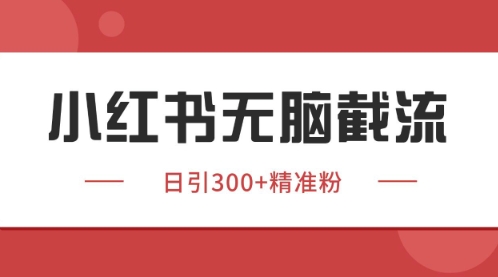 小红书只要你有同行就能获客，独家野路子获客玩法，暴力截流【揭秘】-网赚联盟