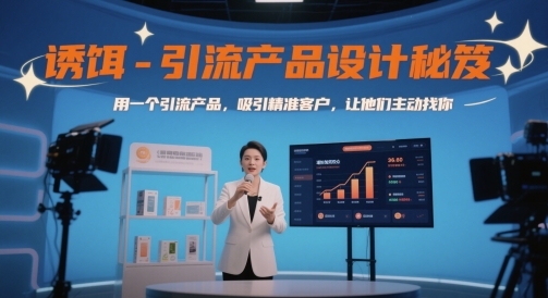 诱饵-引流产品设计秘笈，用一个引流产品，吸引精准客户，让他们主动找你-网赚联盟