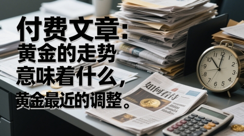 付费文章：黄金的走势意味着什么，如何看待黄金最近的调整-网赚联盟