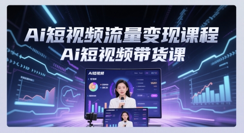 Ai短视频流量变现课程，Ai短视频带货课-网赚联盟
