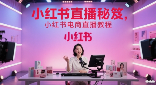小红书直播秘笈，小红书电商直播教程-网赚联盟