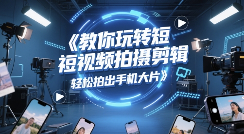 教你玩转短视频拍摄剪辑，轻松拍出手机大片-网赚联盟