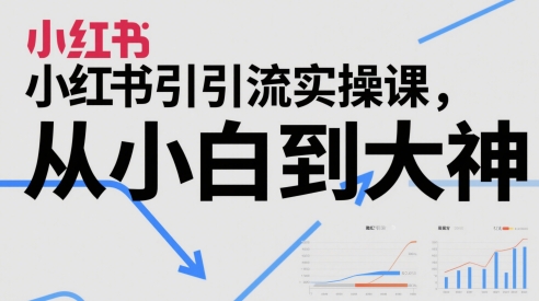 小红书引流实操课，从小白到大神-网赚联盟