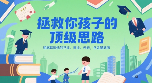 付费文章：拯救你孩子的顶级思路，彻底聊透他的学业、事业、未来，含金量满满-网赚联盟