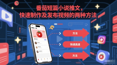 番茄短篇小说推文，快速制作及发布视频的两种方法-网赚联盟