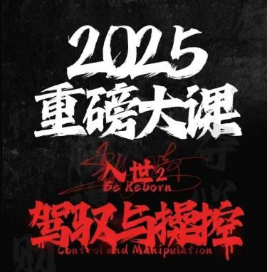 2025重磅大课，入世2，驾驭与控制-网赚联盟