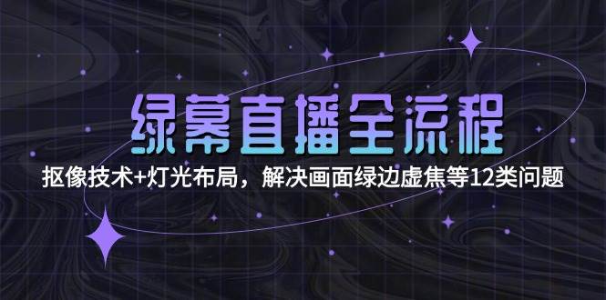 绿幕直播全流程：抠像技术+灯光布局，解决画面绿边虚焦等12类问题-网赚联盟