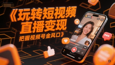 玩转短视频直播变现，把握视频号金风口-网赚联盟