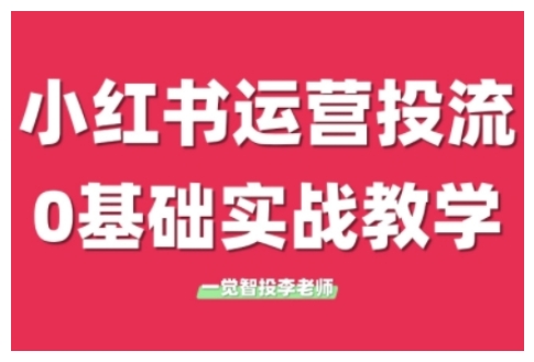 小红书运营投流，小红书广告投放从0到1的实战课，学完即可开始投放（更新）-网赚联盟