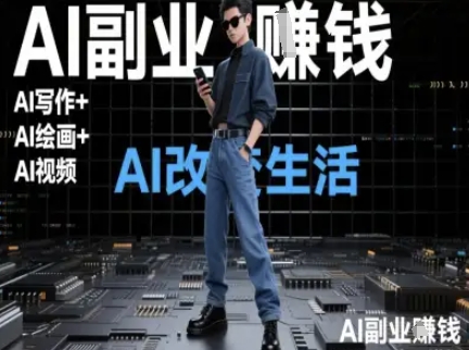 AI改变生活（Ai写作+AI绘画+Ai视频），AI副业挣钱-网赚联盟