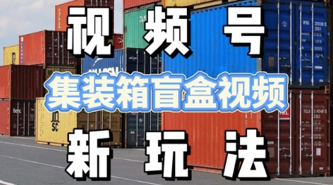 视频号新玩法，利用老外开集装箱盲盒视频，挣分成计划收益，月入过W，新手小白轻松上手-网赚联盟