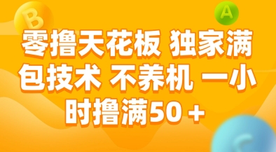 零撸天花板，独家满包技术，不用养机，一小时撸满50+，收益稳定【揭秘】-网赚联盟