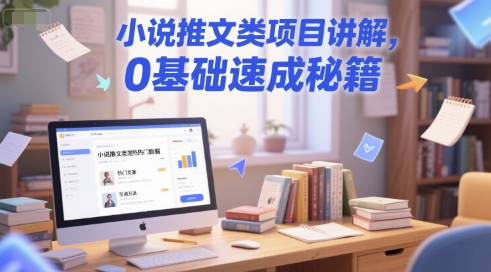 小说推文类项目讲解，0 基础速成秘籍-网赚联盟