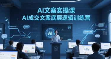AI文案实操课，AI成交文案底层逻辑训练营-网赚联盟